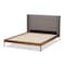 Baxton Studio Brooklyn Walnut Wood Grey Queen Size Platform Bed 140-7539 - alternate 9
